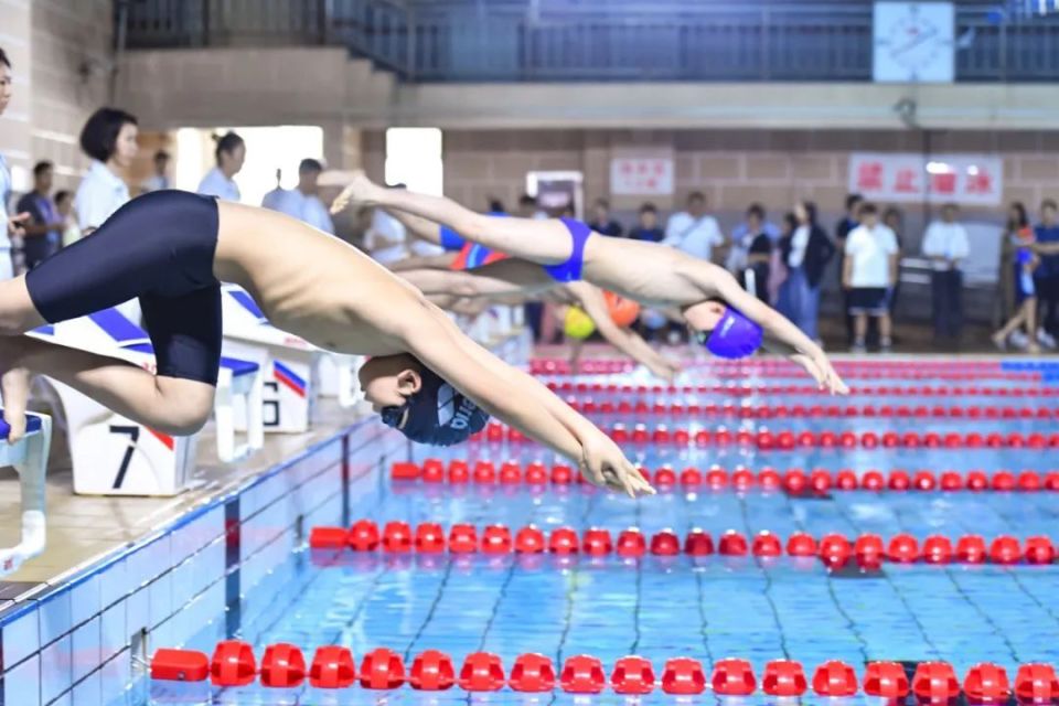 关于游泳比赛精彩纷呈，选手们展现实力的信息